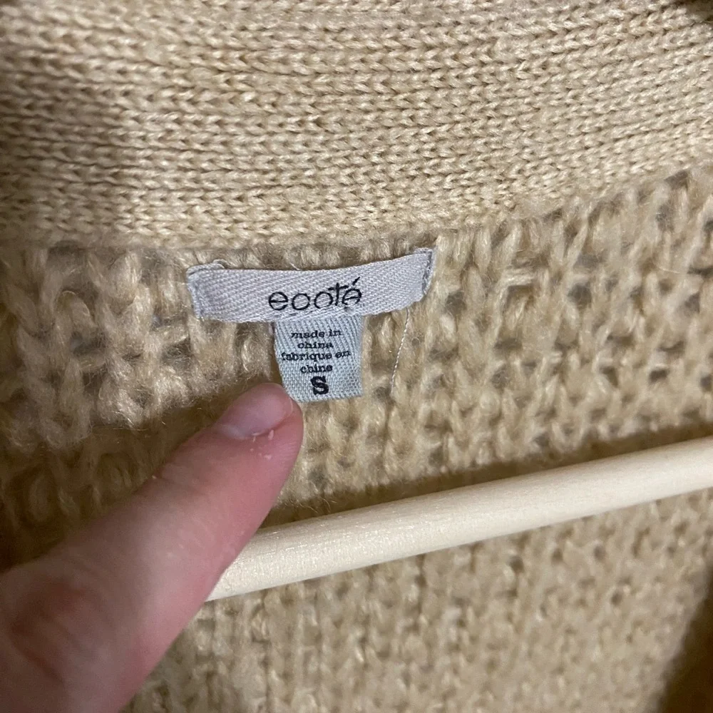 Ecote Textured Tan Cardigan Sweater